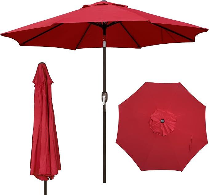 9' Outdoor Patio Umbrella, Outdoor Table Umbrella, Yard Umbrella, Market by Blissun