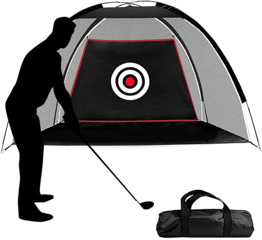 Black Golf Nets for Backyard Golf Practice Net Golf Hitting Net Training Aids with Target Cloth and Carrying Bag