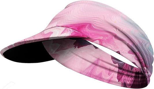 Sun Visor Hat Men Women for Sun Protection Running Fishing Tennis Golf Pink