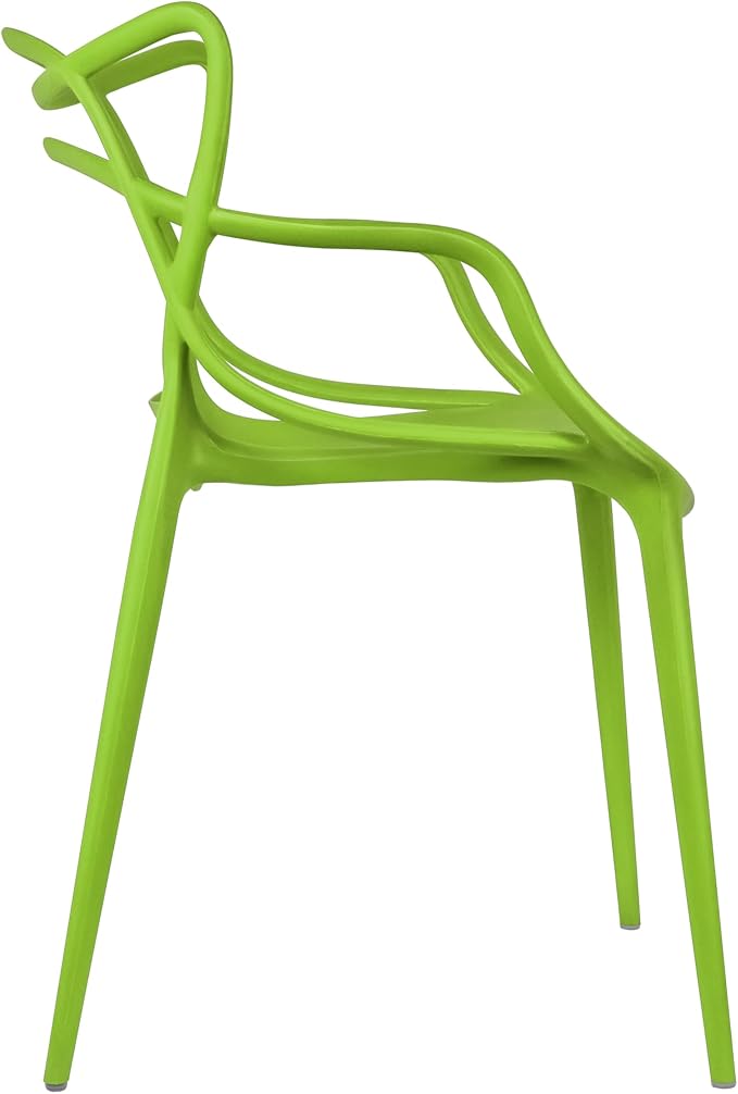 2xhome Modern Dining Chair | Stackable Indoor or Outdoor Entangled Side Chair | - Image 6