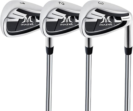 MAZEL Golf Individual Iron 1,2,3,4,5,6,7,8,9, Golf Iron with Steel Shafts for Right Handed Golfers