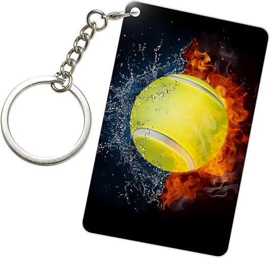 Golf Keychains Rectangular Acrylic Keychain Daily Key Ring Car Key Fob Holder 2X3 Inch