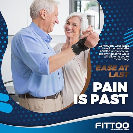 FITTOO Wrist Brace for TFCC Tears, Real Copper Infused TFCC Wrist Brace with Ring Pad for TFCC Tears, Ulnar Sided Wrist Pain, DRUJ Instability, Universal Size for Men & Women Right-L