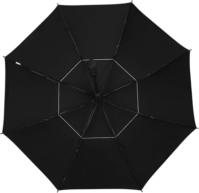 ZEKAR 62" & 68" Windproof Large Vented Canopy Golf Umbrella, UPF 50+ Patio Umbrella | Sun UV Protection | Keep You Cool (Silver, 68"-Pack-of-2)