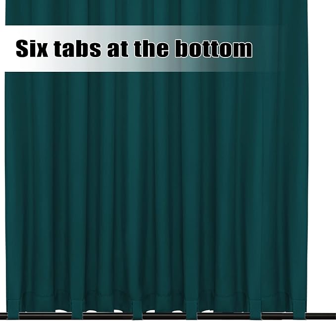 Easy-Going Outdoor Curtains for Patio 1 Panel, 150x96 inch, Teal | Waterproof - Image 4