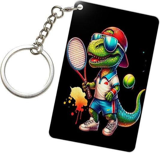 Golf Keychains Rectangular Acrylic Keychain Daily Key Ring Car Key Fob Holder 2X3 Inch