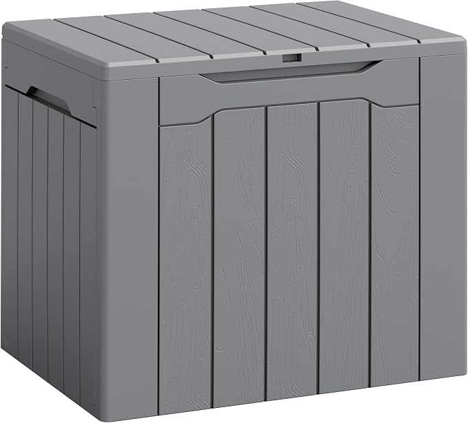 Flamaker Deck Box 30 Gallon, Waterproof Resin Small Storage Box by Flamaker