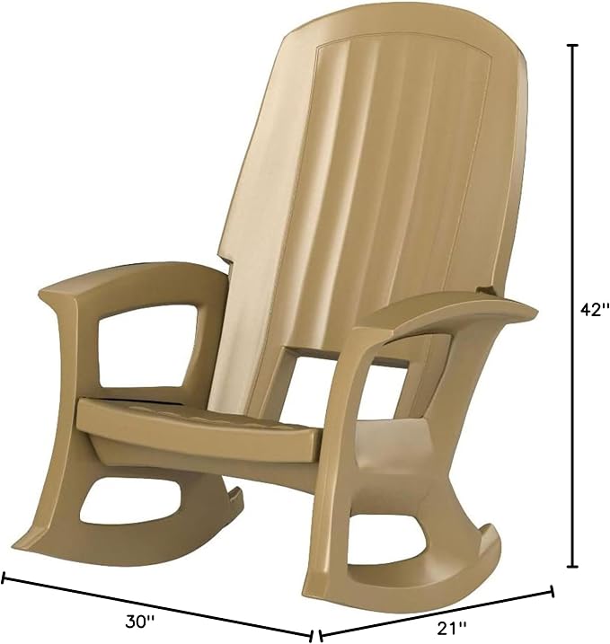 Rockaway Heavy Duty All Weather Rocking Chair, 3 Pack | Polyethylene Outdoor - Image 2