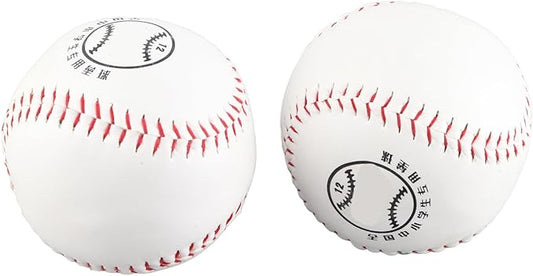 Practice Softballs, 12 Inch Official Size and Weight Slowpitch Softballs, PU Surface Cork Core Training Softballs for Games, Practice and Training 2 Pack