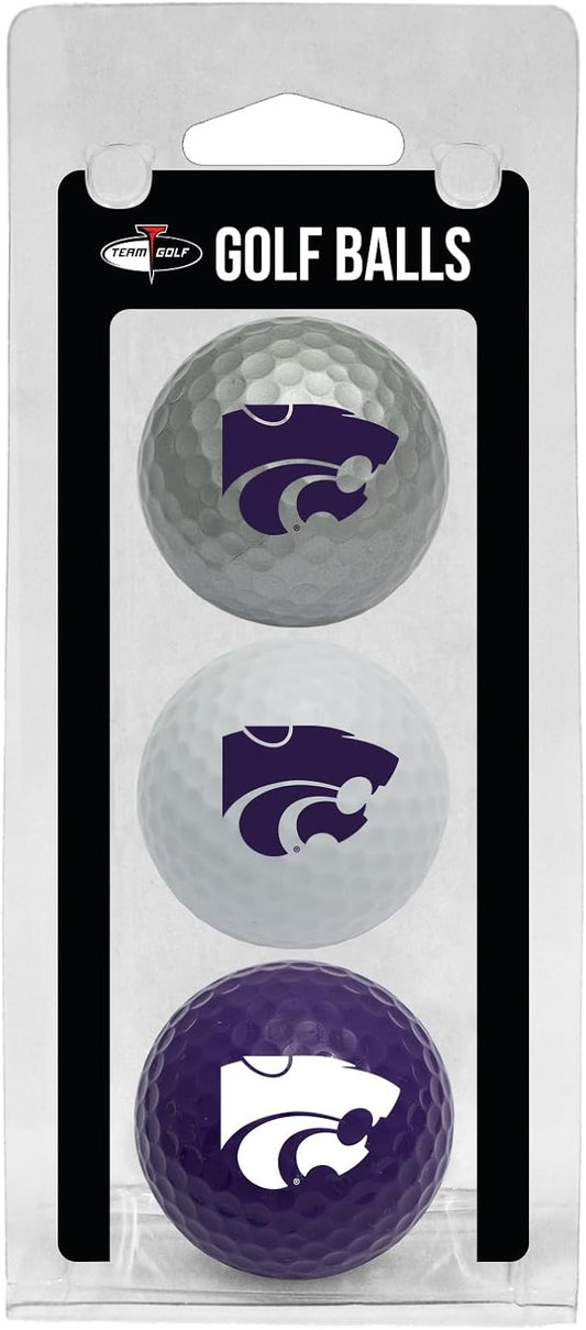 Team Golf NCAA Regulation Size Golf Balls, 3 Pack, Full Color Durable Team Imprint