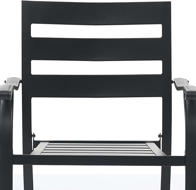 Patio Dining Chairs Set of 8, Metal Patio Furniture Set - Image 8