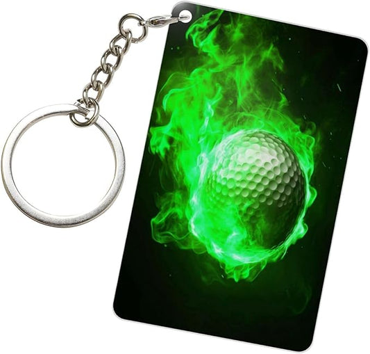 Keychain - Rectangular Acrylic Keychain Daily Key Ring Car Key Fob Holder 2X3 Inch