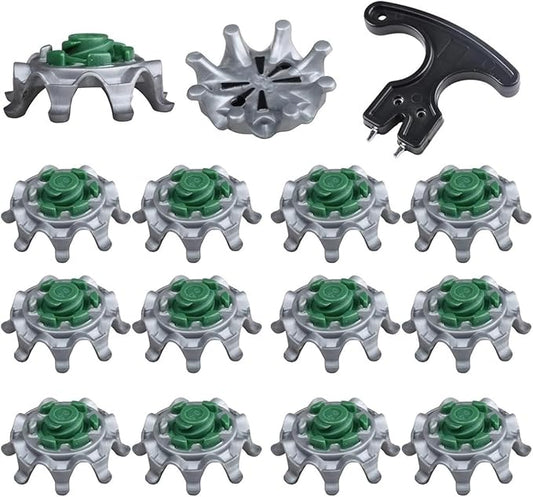 Golf Spikes Replacement 50Pcs Cleats with Wrench, Compatible with Foot Joy & Most Golf Shoes