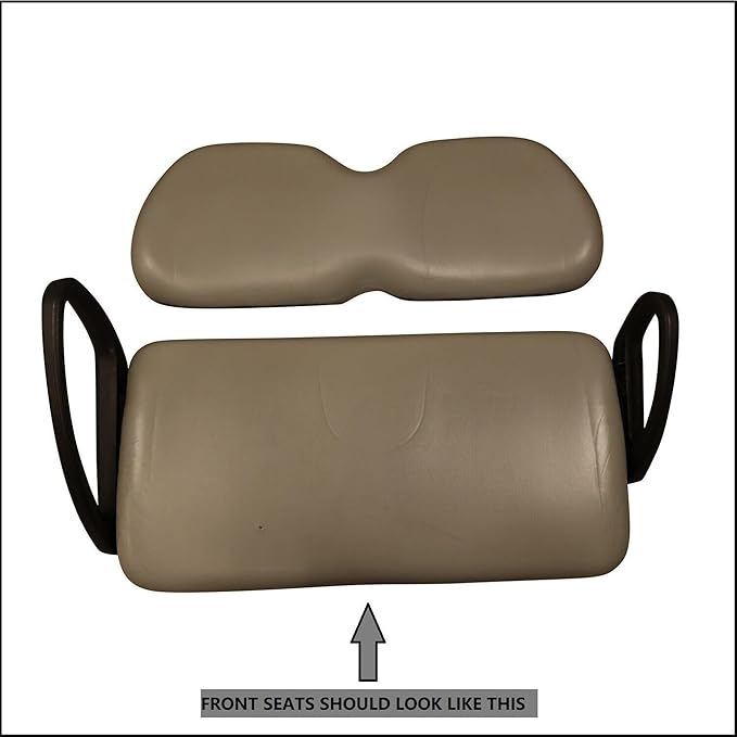 Huskey Parts Company Golf Cart Seat Cover Charcoal Gray for Club Car Precedent 04+, Tempo, Front Rear