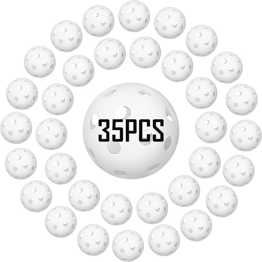 35 Pack Practice Golf Balls Limited Flight Plastic Golf Balls 42mm Practice Golf Balls for Backyard Golf Training Balls for Swing Practice, Airflow Hollow (Multiple Colors)