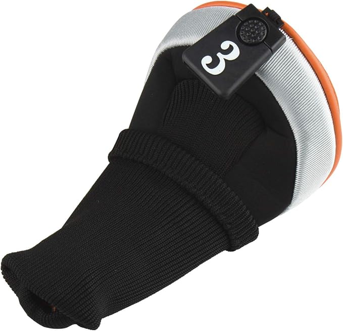 Andux 4pcs/Set Mesh Golf 460cc Driver Fairway Wood Club Head Covers Long Neck with No. Tags