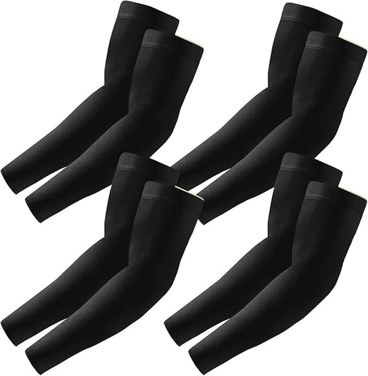 4 Pairs Arm Sleeves to Cover Arms for Men & Women,UV Sun Protection,Cooling Sports Compression,Tattoo Cover Up Sleeve