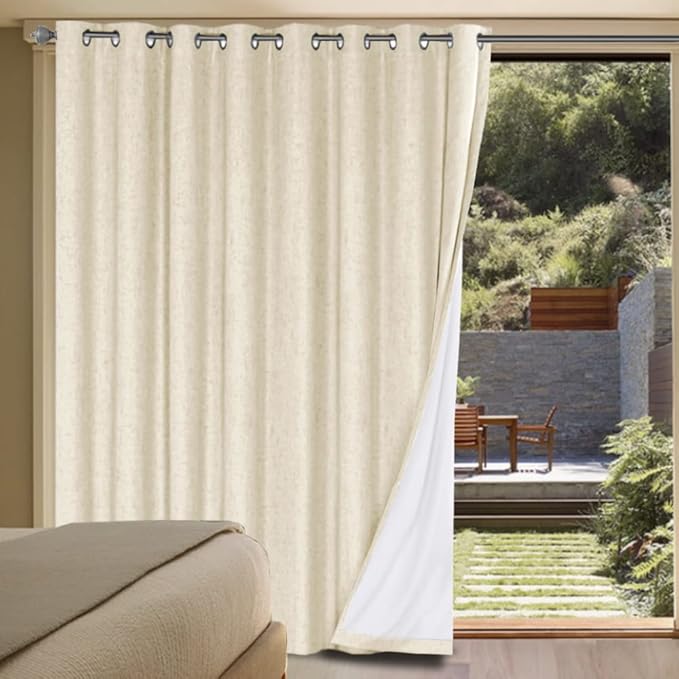 H.VERSAILTEX Linen Blackout Curtains Durable Thick Textured Linen Look 100% by HVERSAILTEX