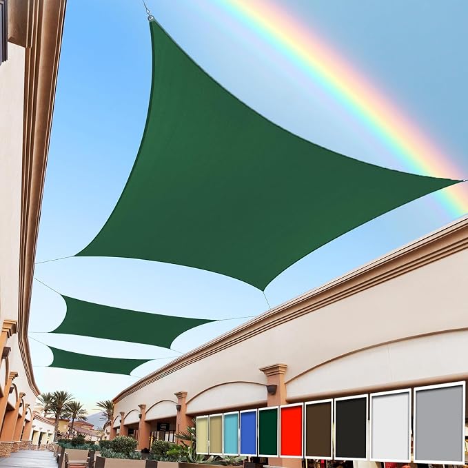 Royal Shade 22' x 22' Custom Size Green Rectangle Sunshade Sail by RoyalShade