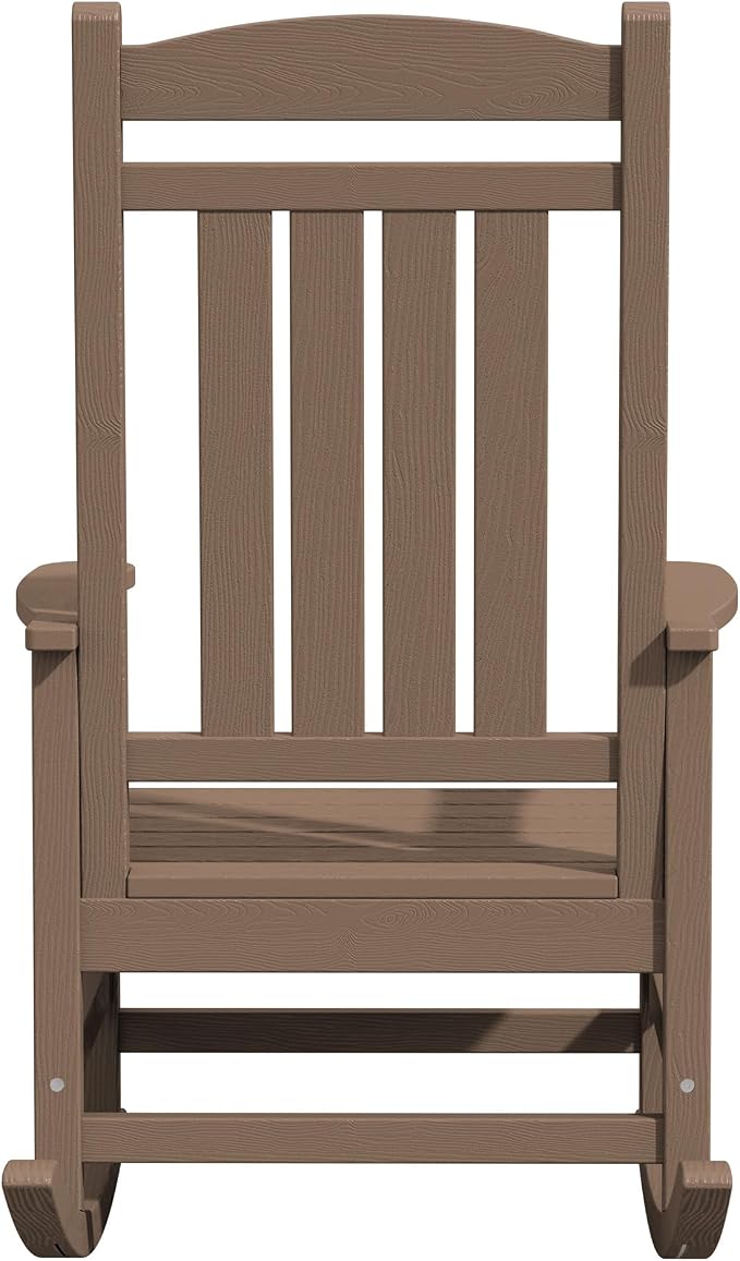 Oversized Outdoor Rocking Chairs Set of 4, HDPE Porch Rocker - Image 11