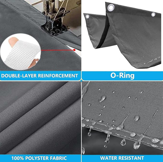 Retractable Sun Shade Sail 13' x 19' Waterproof Wave Pergola Shade Cover - Image 3