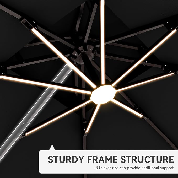 9' X 12' Cantilever Patio Outdoor Umbrella - Image 2