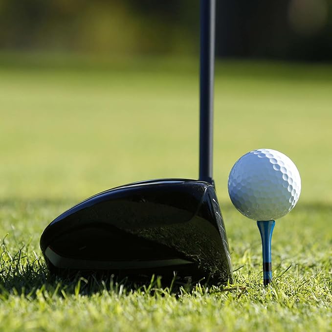 MAZEL Natural Wood/Bamboo Golf Tees 2 3/4 Inch & 3 1/4 Inch,Pack 50 or 120,Reduce Friction & Side Spin,More Stable Golf Tees