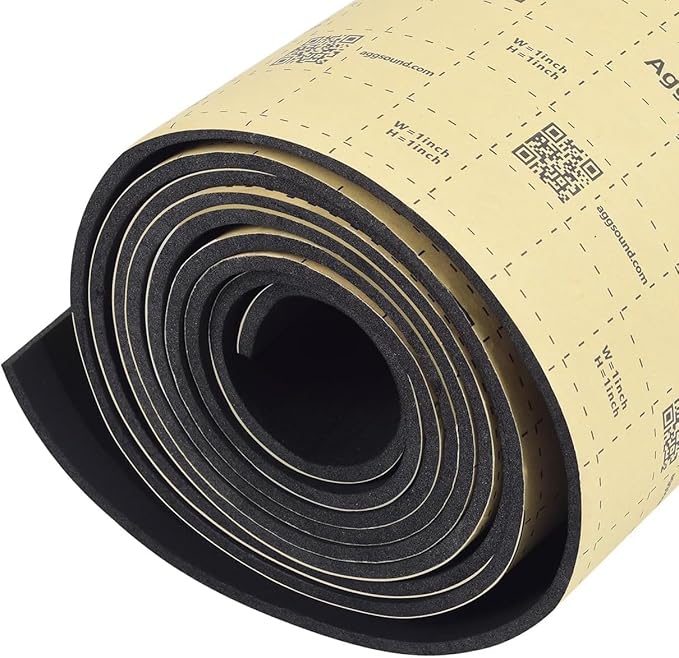 Sound Deadening Mat 197mil(5 mm) 6sqft - Closed Cell Foam Car Sound Deadening Material - Self-Adhesive Hood Insulation Heat Shield Auto Sound Dampening