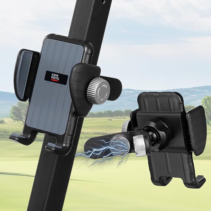 KEMIMOTO Magnetic Golf Cart Phone Holder Compatible with EZGO, Club Car, 360-Degree Rotatable Universal Phone Mount Bracket Suitable for iPhone, Pixel, Galaxy