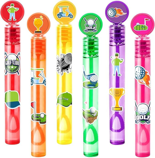 Golf Party Favors for Kids – 24PCS Sports-Themed Mini Bubble Wands, Great for Birthday Supplies, Pinata Fillers, Goodie Bags & Classroom Rewards