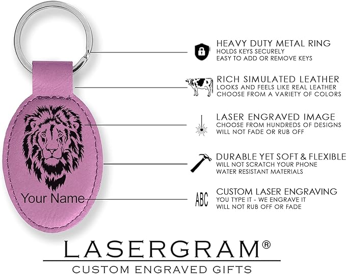 LaserGram Oval Keychain, Sunflowers, Personalized Engraving Included