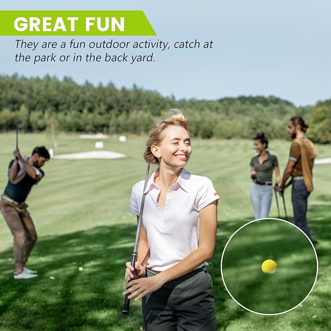 Junkin 80 Pcs Foam Golf Balls Rubber Practice Balls Realistic Feel and Flight Sport Training for Indoor or Outdoor Backyard Golf Training