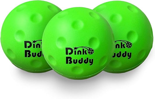 Kelso Pickleball, PU Foam Pickleball Balls for Reduced Noise, Enhances Hand-Eye Coordination, Indoor & Outdoor Use, Standard or Small Trainer-Sized Balls