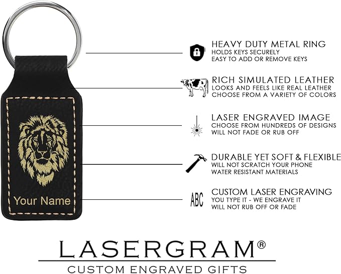 LaserGram Rectangle Keychain, Golfer Golfing, Personalized Engraving Included