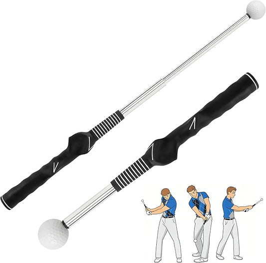 Retractable Golf Swing Trainer with Instant Click Sound Feedback, Pro-Level Golf Training Aid for Indoor Outdoor Practice,Golf Grip Trainer for Golfers to Improve Swing Consistency & Accuracy