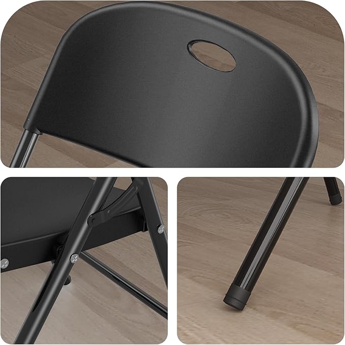 Nazhura 350 Weight Limit Heavy Duty Plastic Folding Chair - Image 3