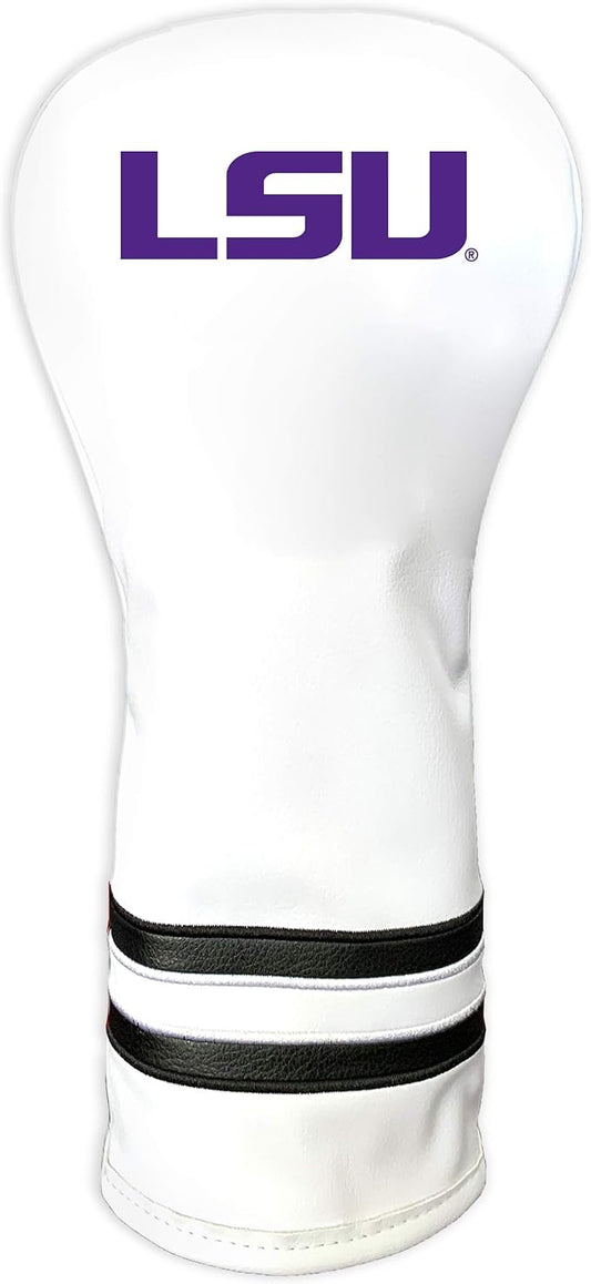 Team Golf NCAA Louisiana Lafayette Ragin' Cajuns White Vintage Fairway Head Cover White Vintage Fairway Golf Club Headcover, Form Fitting Design, Retro Design