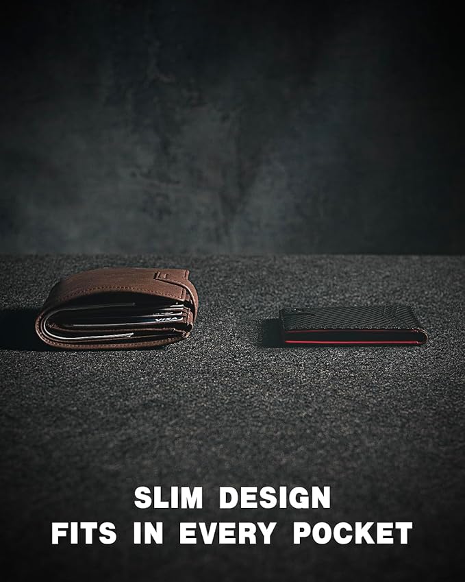 Zitahli Money Clip Wallets for Men,Slim Bifold Wallet 10-12 Cards, Mens Leather Wallet with ID Window,RFID Blocking Thin Minimalist Credit Card Holder,Gifts for Him