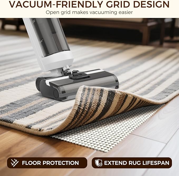 BAGAIL BASICS Round 6 FT Rug Pad Gripper for Hardwood Floors, Non Slip Rug Pads for Area Rugs, Extra Thick Under Rug Padding, Protect Your Rugs & Floors