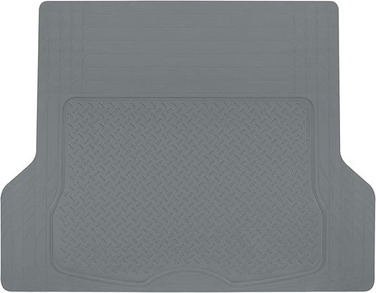 BDK Heavy Duty Rubber Cargo Mat Liner - All-Weather Trunk Protection, Trim-to-Fit Design for Cars, SUVs, Vans & Trucks - Non-Slip, Waterproof, Durable Cargo Floor Liner - 46" x 56.75" x 0.25" - Gray