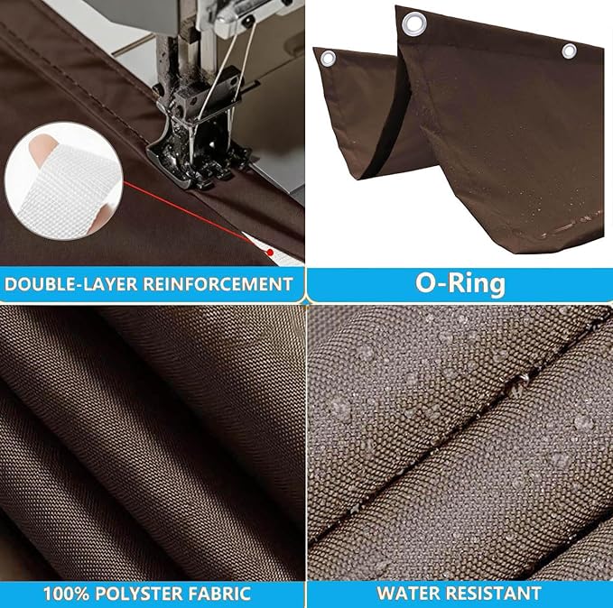 Retractable Sun Shade Sail 4' x 8' Waterproof Wave Pergola Shade Cover - Image 3