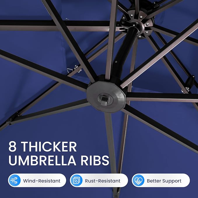 10x10 FT Outdoor Cantilever Patio Umbrella - Image 8