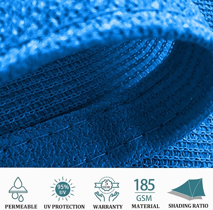 Shade&Beyond 5'x5' Sun Shade Sail Canopy Square, UV Block Breathable Curved - Image 3