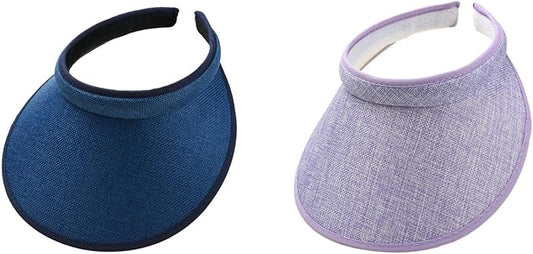 Cloth Covered Slip-On Visor for Women, Adjustable Cap Sports Sun Visors for Men