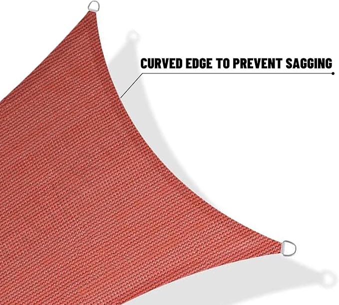 SUNNY GUARD Custom Size 10'x20'x22.4'Terra Red Sun Shade Sail Right Triangle UV - Image 7