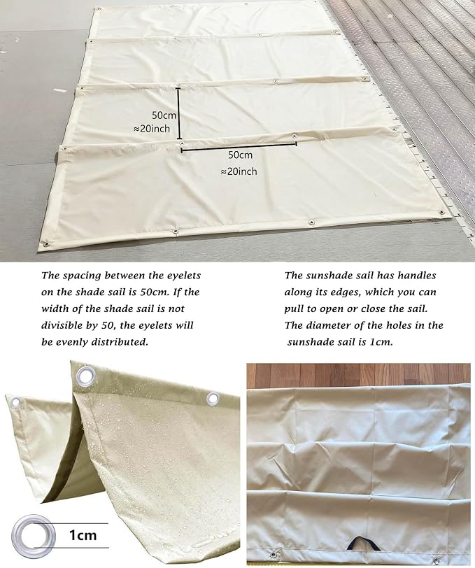 Retractable Waterproof Wave Awning Cover 10' x 23' - Image 4