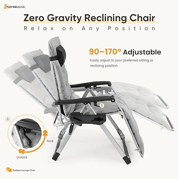 NEWBULIG Zero Gravity Chairs Set of 2 - Image 3