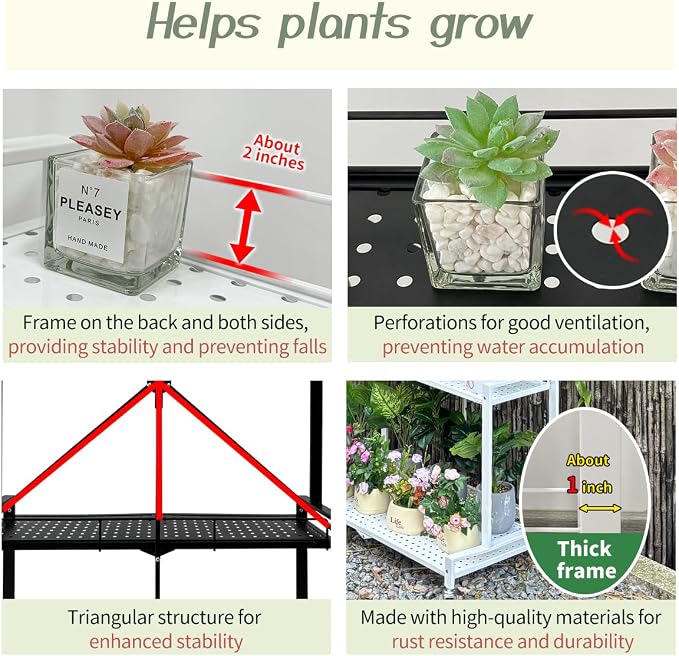 lumizone Foldable 4-Tier Plant Stand - Image 3