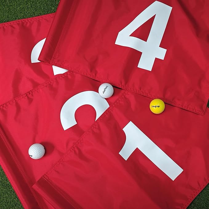 KINGTOP Numbered Golf Flag 20x14 Inch - 420D Dual-layer Nylon, Double Sided Printed, Tube Inserted - Standard Putting Green Flags for Backyard Practice, Golf Courses, Country Club, #1