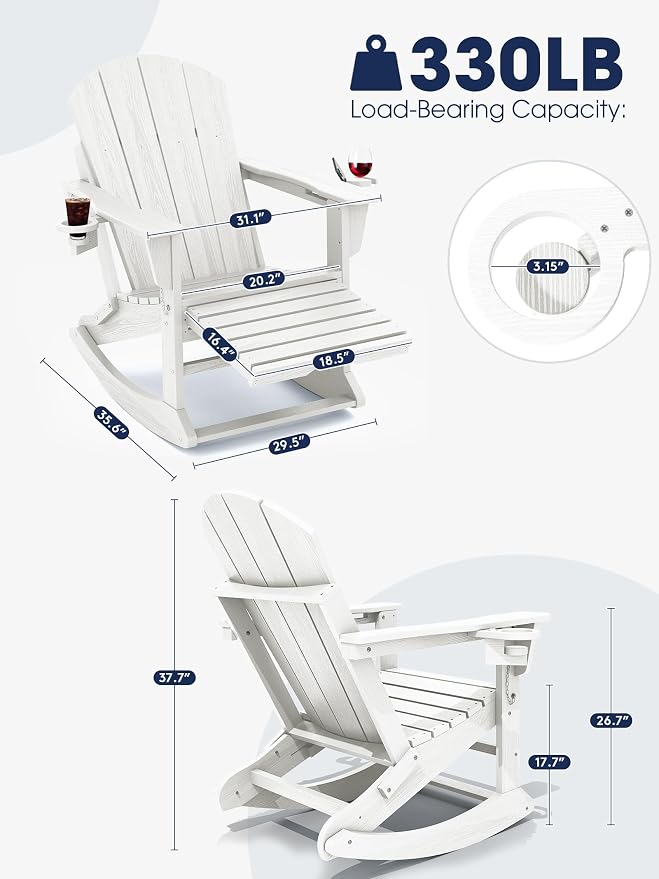 Adirondack Rocking Chair Set of 4 - Image 3